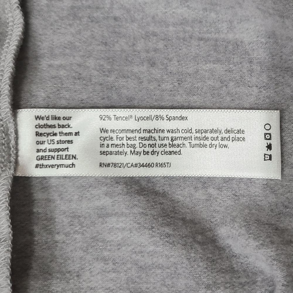 Eileen Fisher Boxy Crewneck Jersey knit Tunic Top Heathered Gray Sz XL - Picture 6 of 10